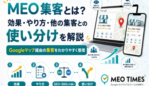 MEO集客とは？効果・やり方・他の集客との使い分けを解説【2026年最新】